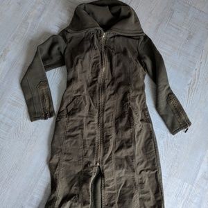 Long, trench sweatshirt zip up conscious clothing!